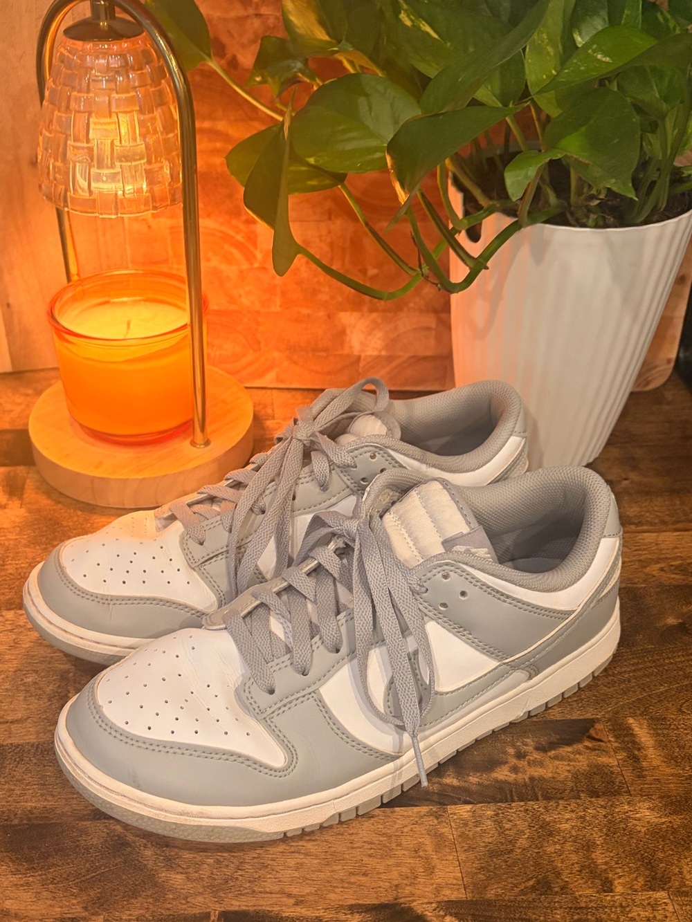 Nike Light Gray/White Low-Top Sneakers